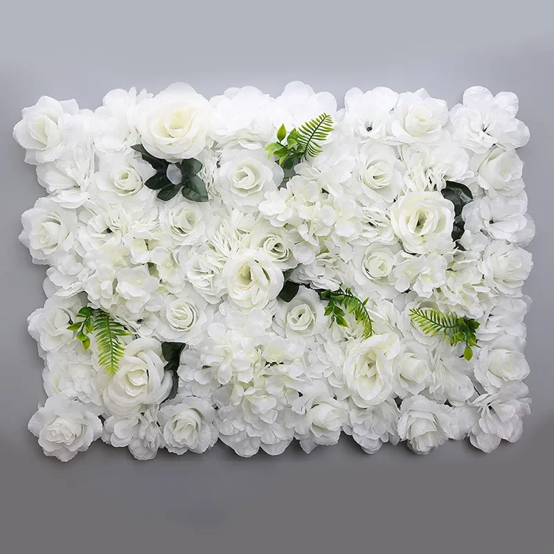 40*60cm Artificial Wedding Flower Wall Silk Fabric Fake Flower Decorative Rose Encrypted Flower Wall