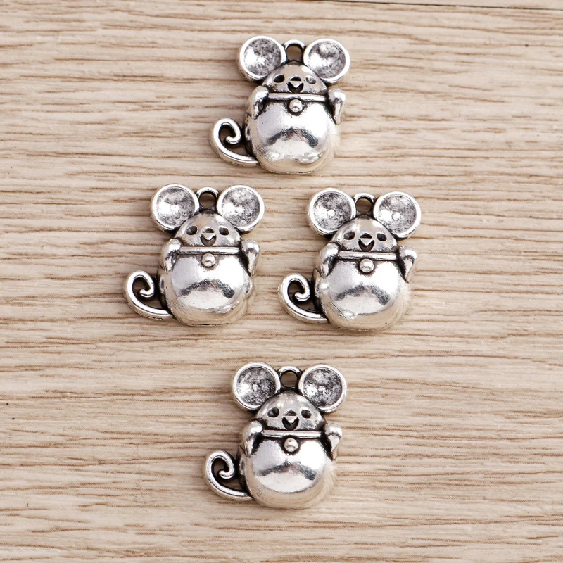 Tusember 20 Stück Legierungs-Anhänger in Form von Eule, Bär, Elefant und Pferd für Schmuck, Halsketten, DIY-Armbänder, Ohrringe, Zubehör und Bastelarbeiten – Detail 16