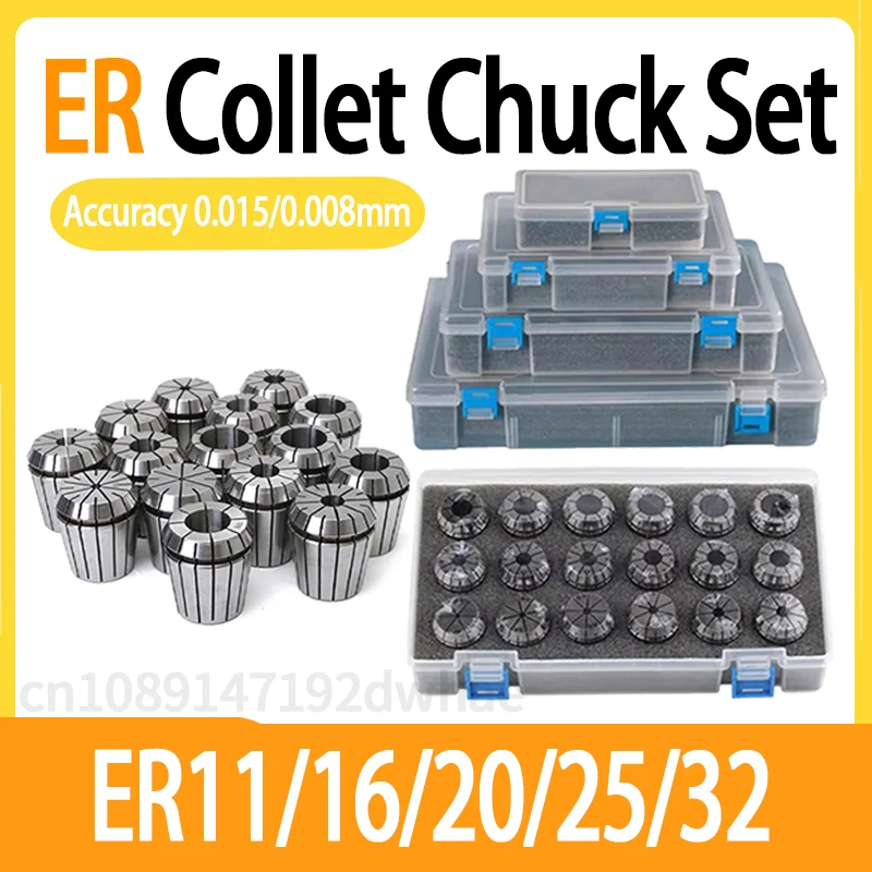 ER11 ER16 ER20 ER25 ER32 ER40 Spannzangen-Set 0,015mm 0,008mm Präzisions-CNC-Werkzeughalter für Fräsen und Gravieren