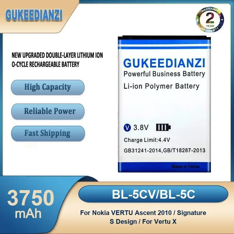 

Battery For Nokia VERTU Ascent 2010 Signature S Design For Vertu X V3760T BL-5CV BL-5C High Capacity