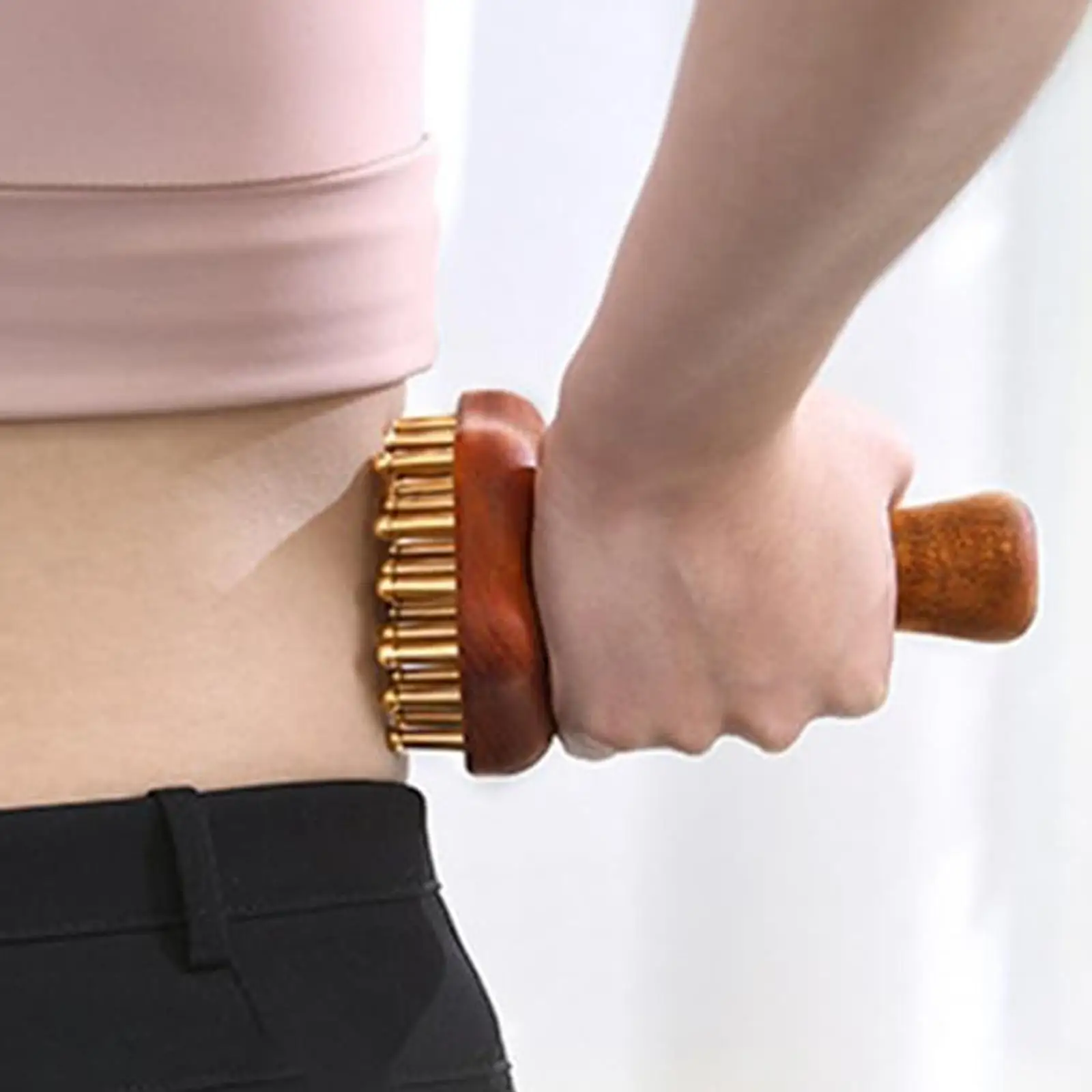 

Массажер для головы, кожи головы, Гуа Ша, карманная деревянная массажная расческа, 24 латунные зубные меридианы, инструмент для семейной укладки, работы, для женщин и мужчин, салона