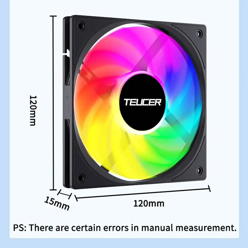Teucer 120 مللي متر PC مروحة FDB تحمل PWM 800-2400 دورة في الدقيقة سمك 15 مللي متر الهيكل الصامت التبريد التهوية UT-12015 سامسونج وحدة المعالجة المركزية مروحة