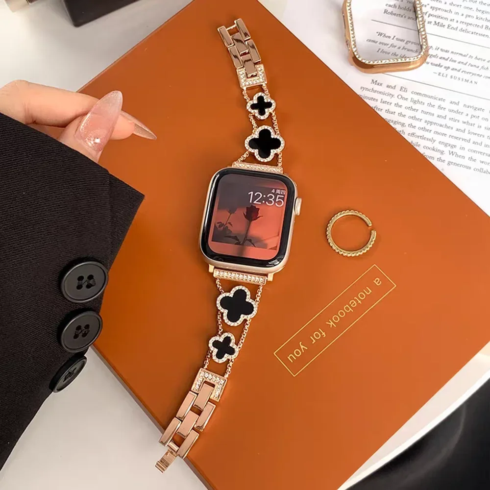 

Популярный браслет Bling Pentalobe для Apple Watch, женский ремешок серии 11/8/7/6/10/9, 40 мм, 41 мм, 38 мм, 42 мм, 44 мм, 45 мм, 46 мм, ремешок