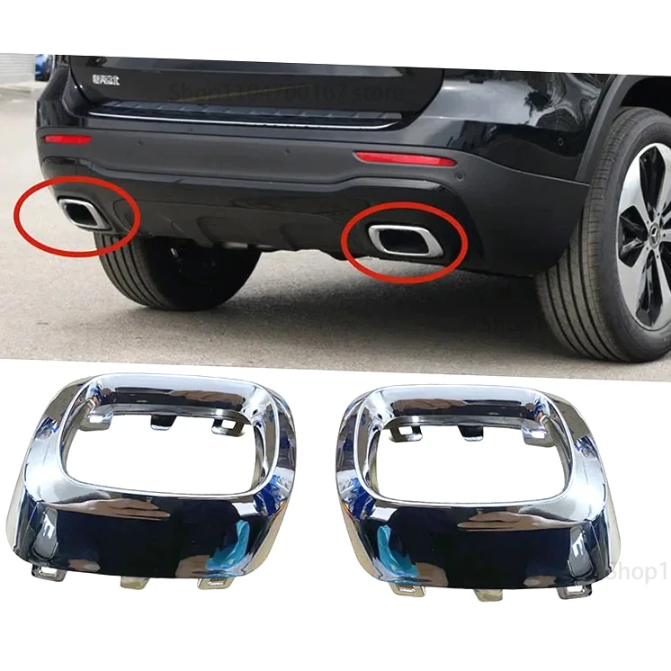 

New! Auto Rear Exhaust Muffler Tail Throat Pipe Trim Replacement For Mercedes-Benz GLB W247 X247 2020 2021 2022 2023