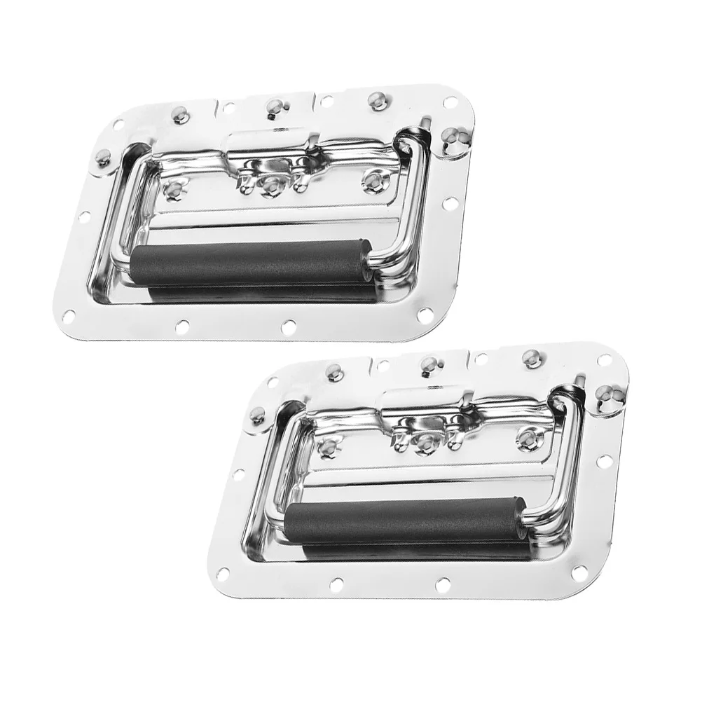 

2Pcs Electroplated Pull Handles Furniture Cabinet Door High Hardness Wear Resistance Smooth Surface Toolbox Flight Case