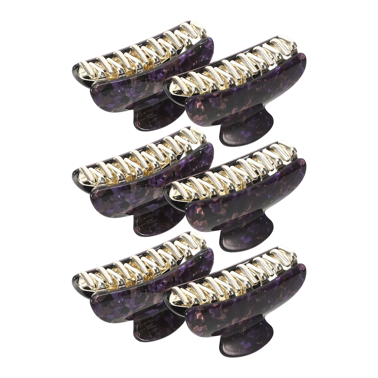 

6Pcs Hair Claw Acrylic Floral Pattern Stylish Claw Jaw Clips Strong Hold for Women Girls Daily Use Shower Housework
