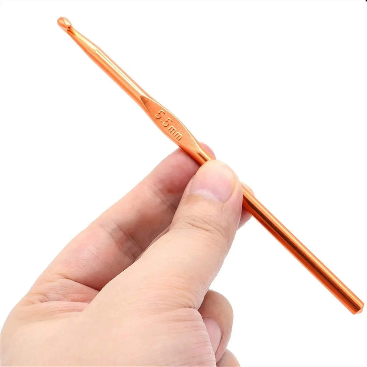 【NEW】6Pcs Superior Aluminum Crochet Hook Set, Light, & Smooth Knitting Needles, 5.5mm US Size I (Size 9)