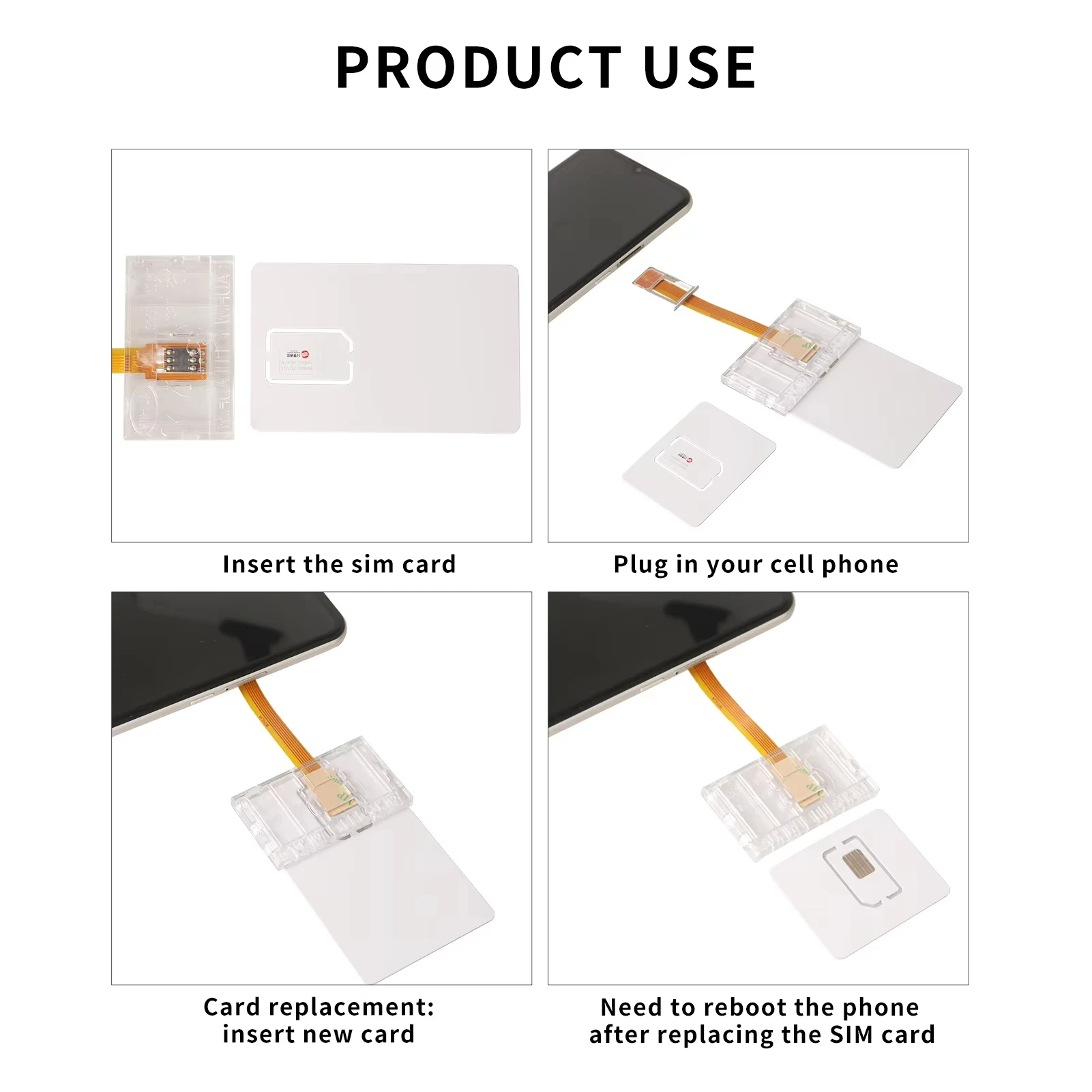 PCB Big Smart Card Konverter zu vertikalem 4FF Nano Sim Usim Card Adapter, 4FF SIM Soft FPC Kabel
