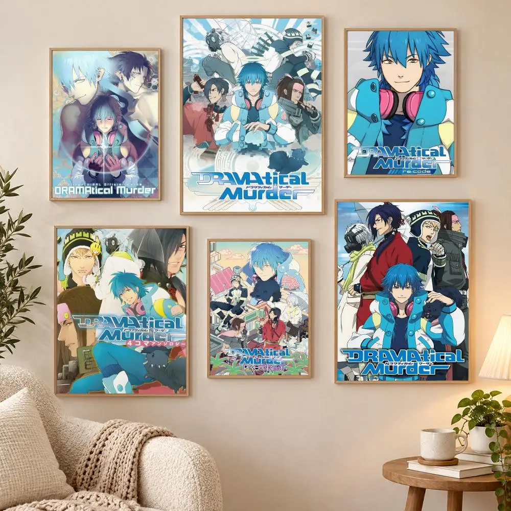 Game D-DRAMAtical Murder Poster Waterproof HD Modern Peel And Stick Wall Decor Living Room Dorm Garage