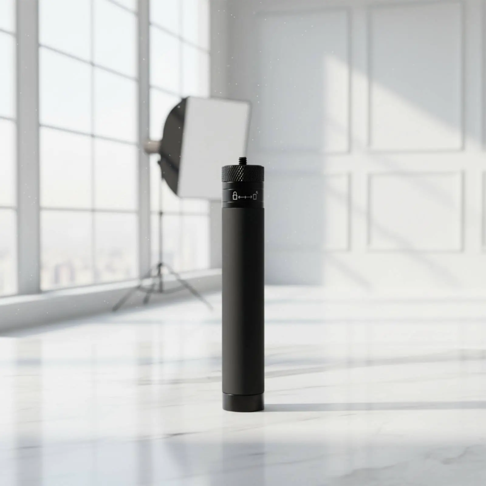 Barra de extensión para gimbal versátil/Barra telescópica de 4 pulgadas con montura, extensor de columna central para trípode, portátil para viajeros