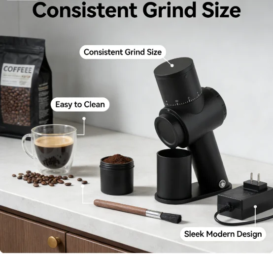 High Power Electric Espresso Coffee Grinder Precise Grinding Commercial Grade Grinder Machine for Home Cafe Hotel Restaurant