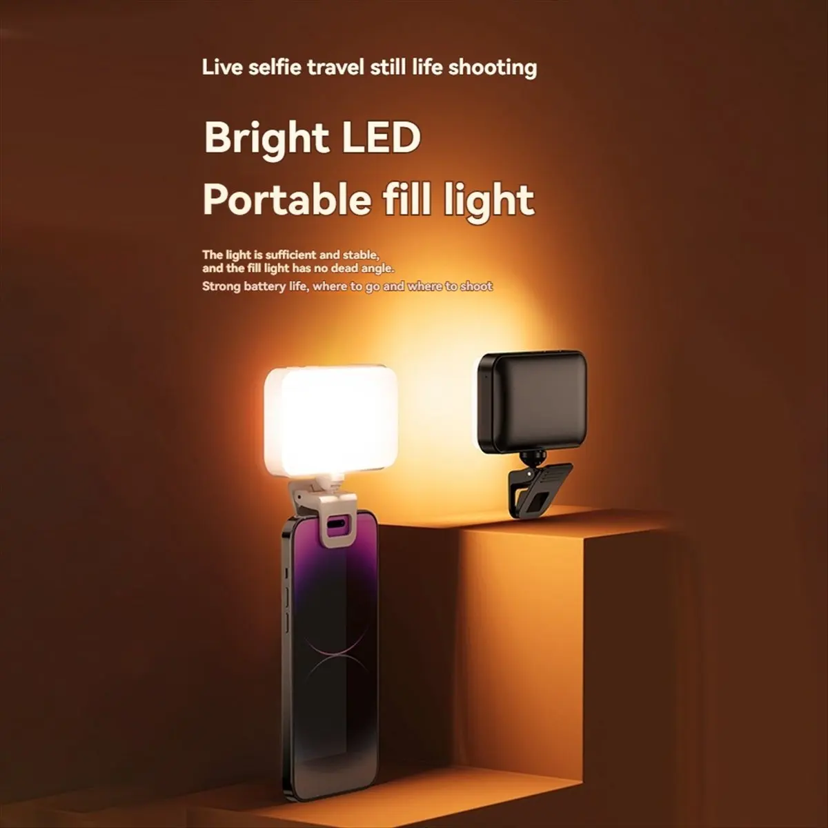 Top Laptop Selfie Light Clip-on LED Light for Phone Tablet Computer Light for Photography Makeup Zoom Conference Light Black