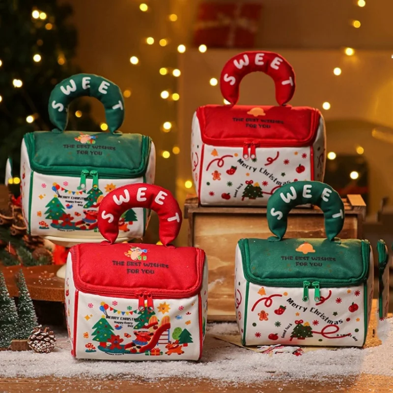 

Рождественский подарочный пакет для конфет, ручная упаковка для яблок в канун Рождества, подарочная сумка с фруктами, детская ручная сумка для конфет