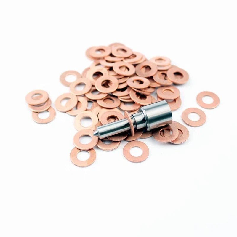 100PCS 7×15mm 7×13mm 9×18mm Diesel Common Rail Injector Nozzle Copper Seal Washer Fuel Pump Gasket Pad for Bosch Denso CAT