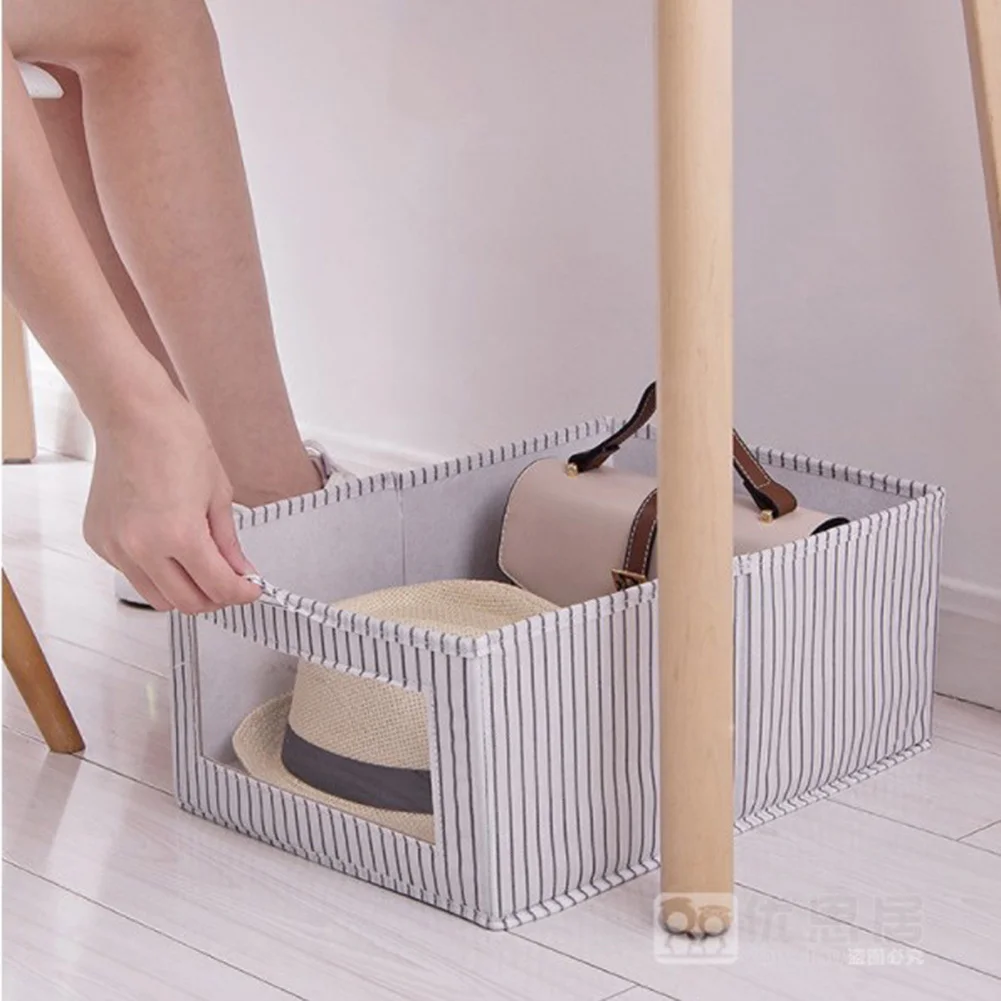 Cube de rangement pliable domestique, bacs de rangement, grande armoire, panier, boîte en tissu pour jouets, gril, fenêtre transparente, évaluation
