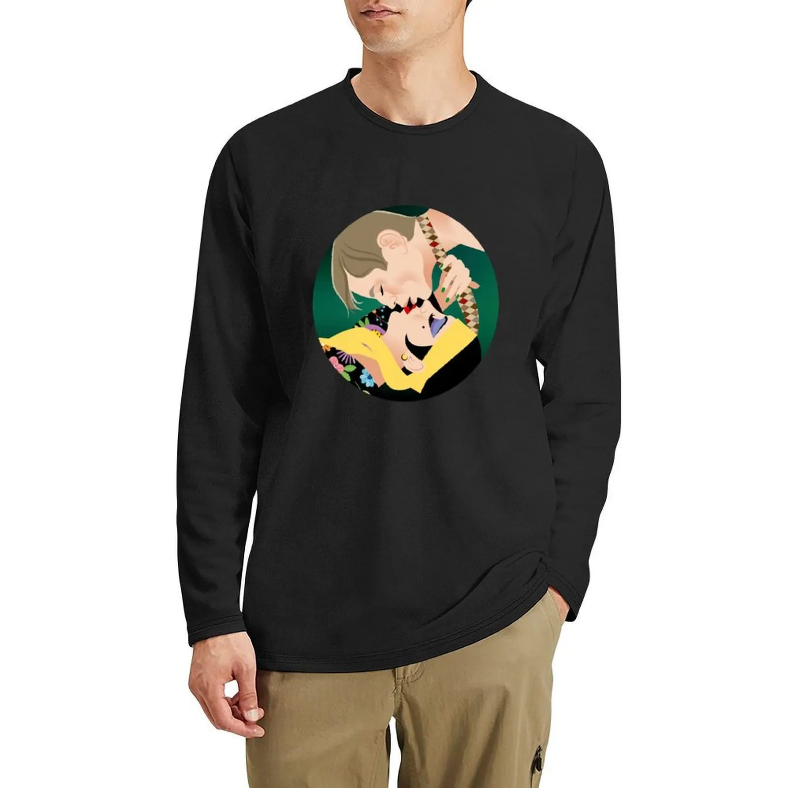 

Upside down kiss Long T-Shirt custom t shirt boys white t shirts hippie clothes new edition t shirt mens graphic t-shirts