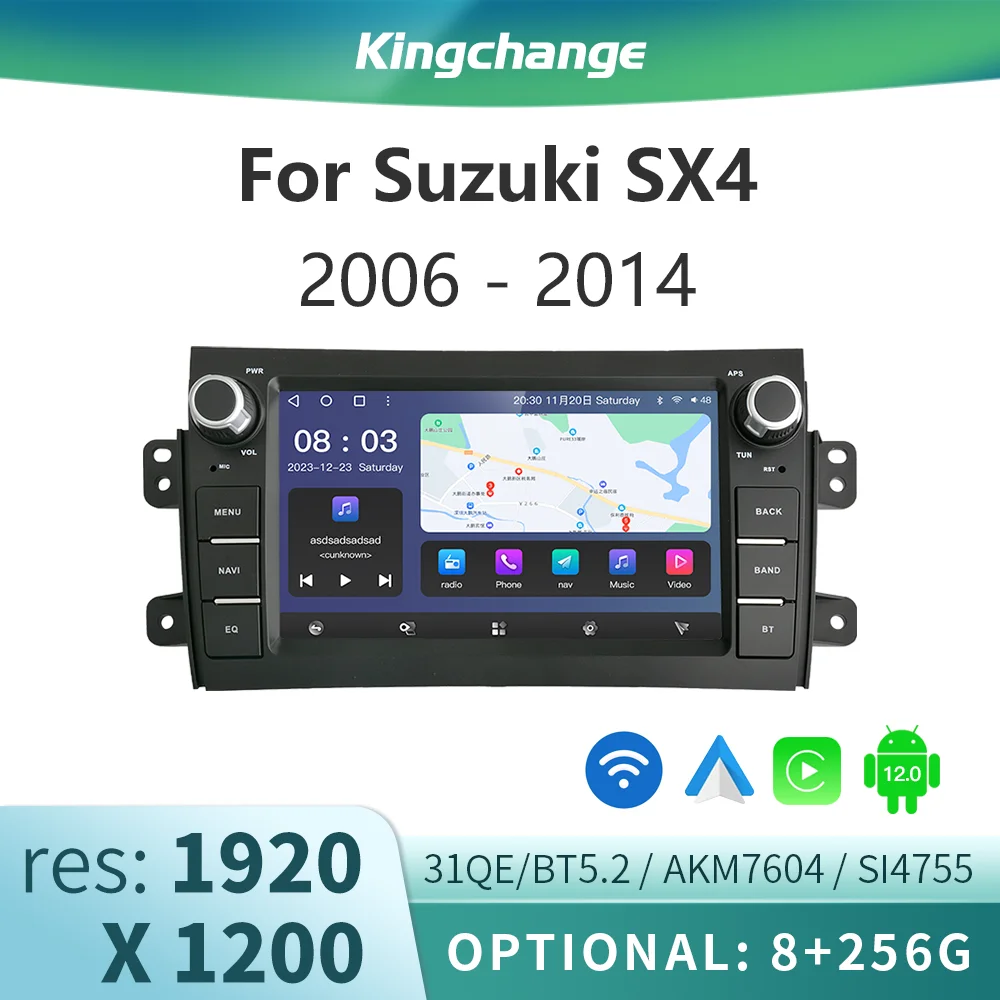 

Автомагнитола Kingchange 8 дюймов на Android для Suzuki SX4 2006 - 2014 для Fiat Sedici 189 2005 - 2014 мультимедийный плеер навигация Carplay