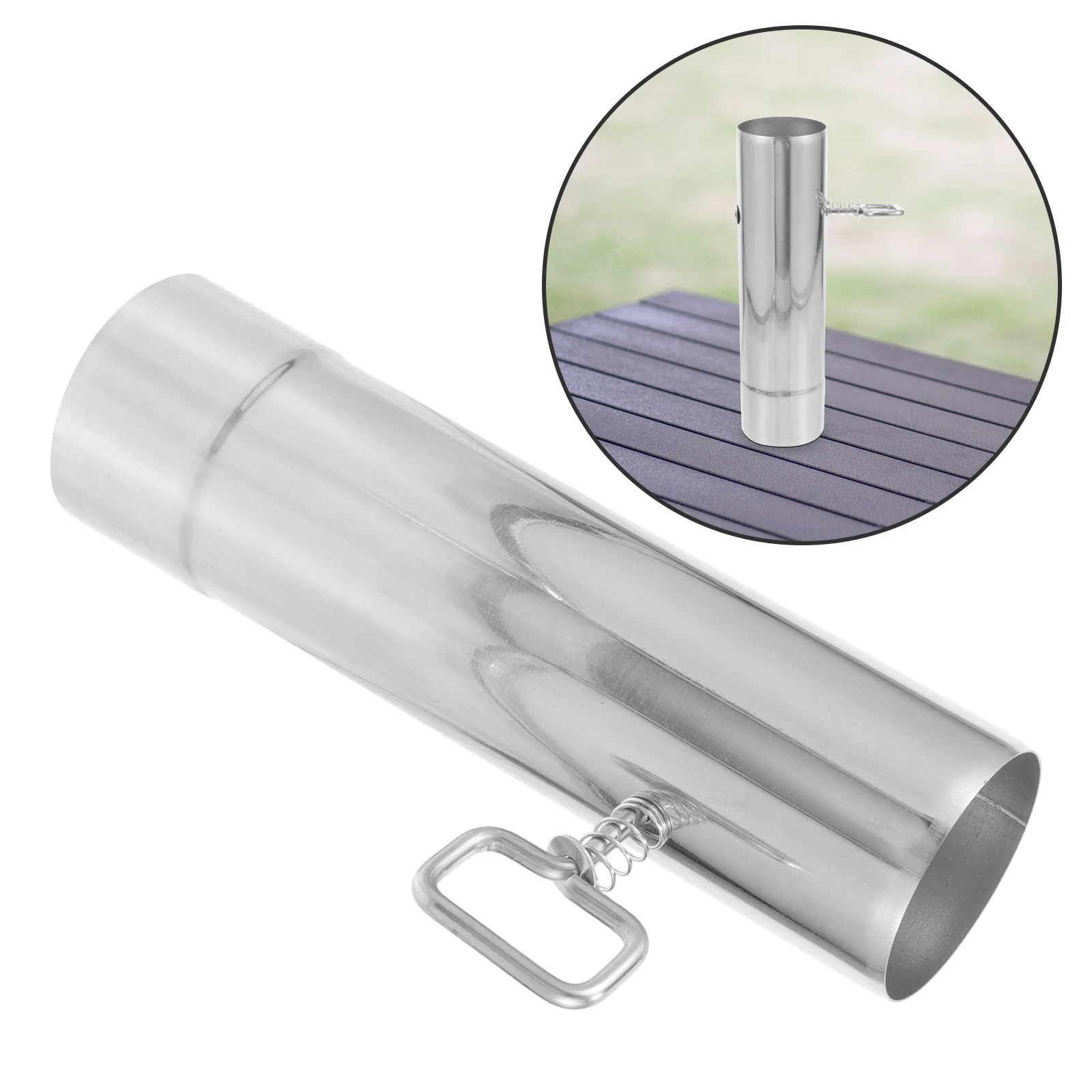 

Adjustable Stove Exhaust Chimney Flue Durable Outdoor Metal Heating Flue Camping Bbq Rv Ventilation Lightweight Flexible Air