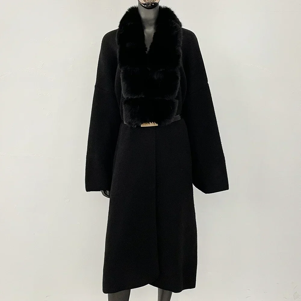 

Woman Winter Faux Fur Coat Korean Climate Many Outer Fur Coat with Hood Luxury Clothes Woman Designers Long Jacket Outerwear