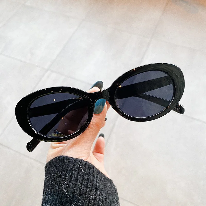 Vintage Small Oval Sunglasses for Women New Fashion Brand Gradient Elegant Eyeglasses Y2K Sun Glasses Ladies Hip Hop Shades gallery 4