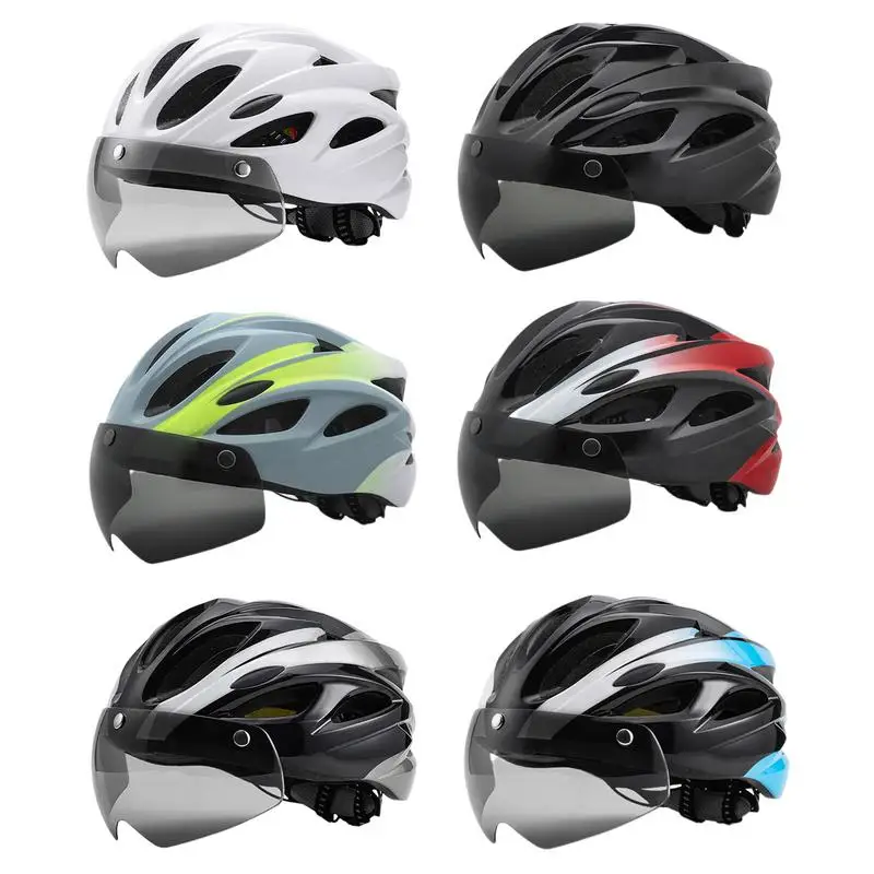 Mountain Bike Helmets Breathable And Adjustable Helmets For Road Bike Mountain Bicycle Helmets with Rear Light Magnetic Goggles