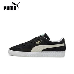 Original Puma Suede Classic Xxi Gilt Logo Men's and Women's Boarding Shoes Lightweight Low-Top Unisex Sneakers 374915-01