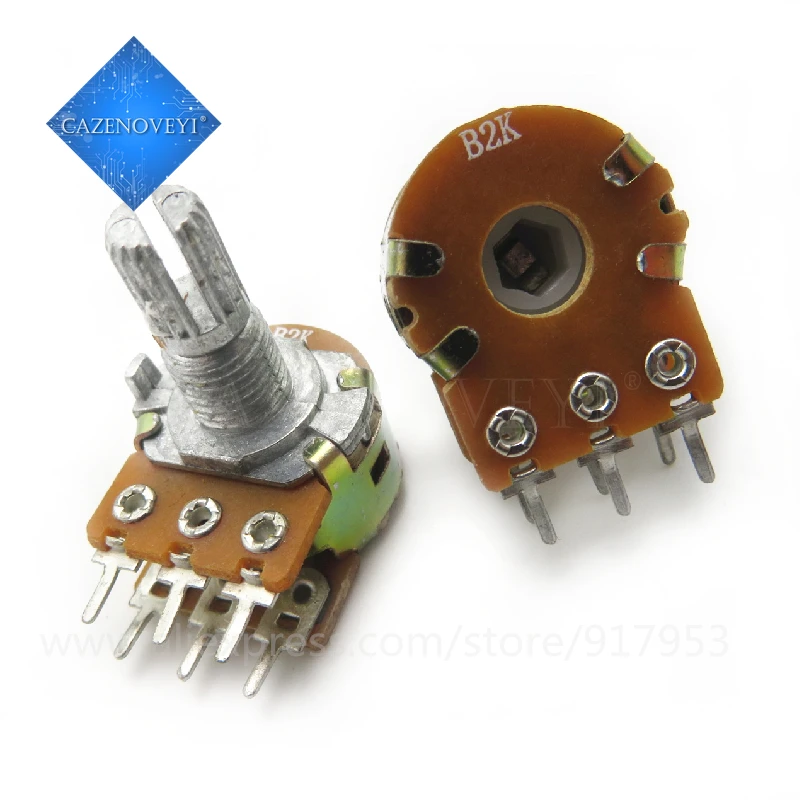 5pcs/lot B1K B2K B5K B10K B20K B50K B100K B500K B1M 6Pin Shaft WH148 Potentiometer 1K 2K 5K 10K 20K 50K 100K 500K 1M image 3