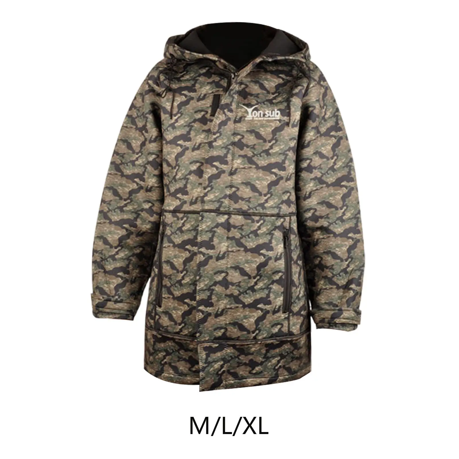 

Waterproof Parka Jacket Wetsuit Windproof Water Resistant Swimmer Jacket for