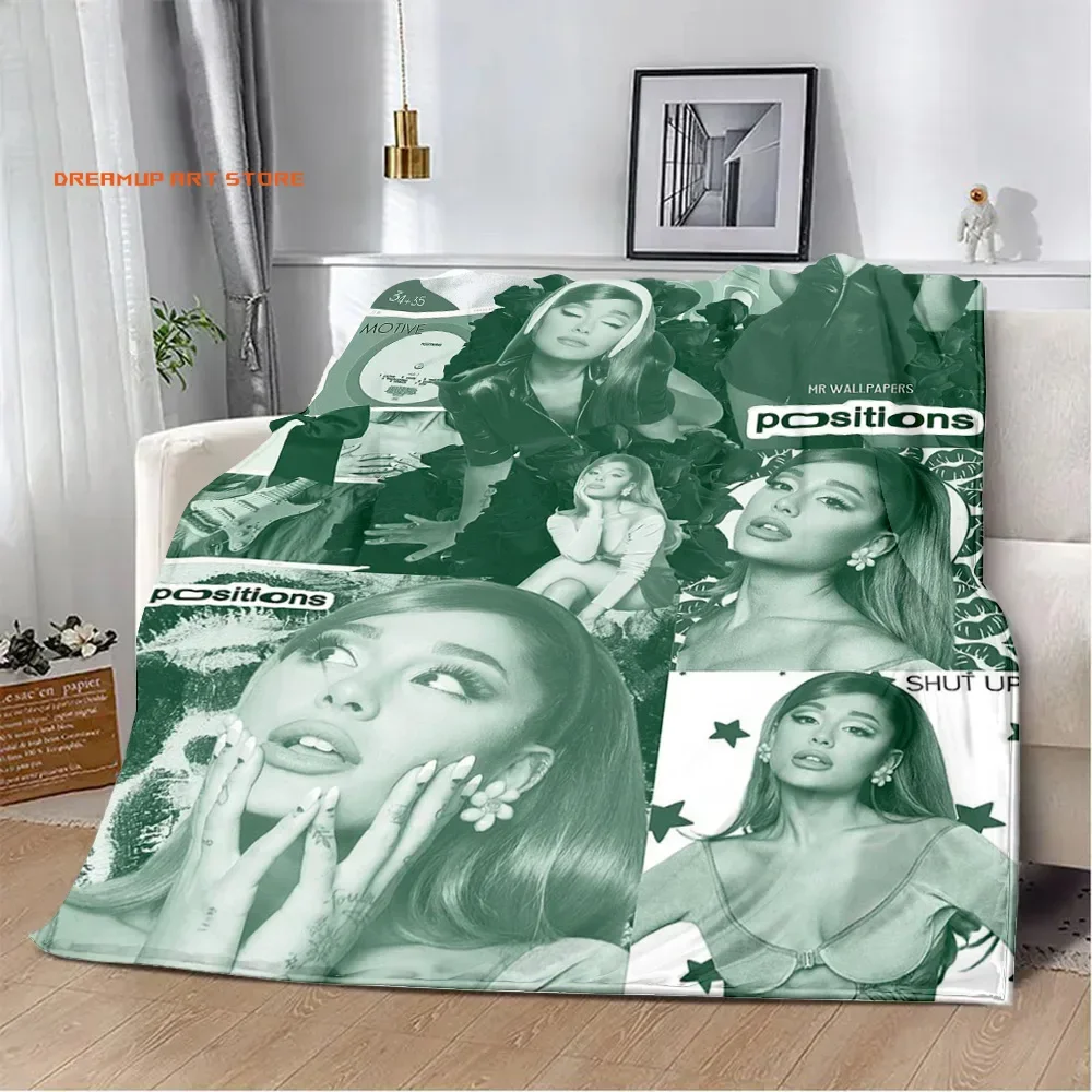 2026 New Singer A-Ariana Grande Printed Blanket Picnic Blankets Warm Blanket Soft And Comfortable Blanket Home Travel Birthday G