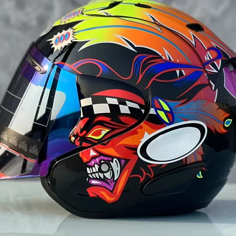 

Ram3 Russell Black Half Helmet Men and Women Motorcycle Off-Road Summer Helmet Downhill Racing Mountain Cross Casco Capacete