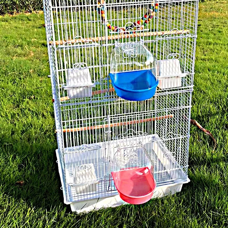 Bird Bathtub Shower Box Plastic Case Water Bath Tub for Pet Bird Bowl Parrots Parakeet Hanging Birdbath Cage accessories