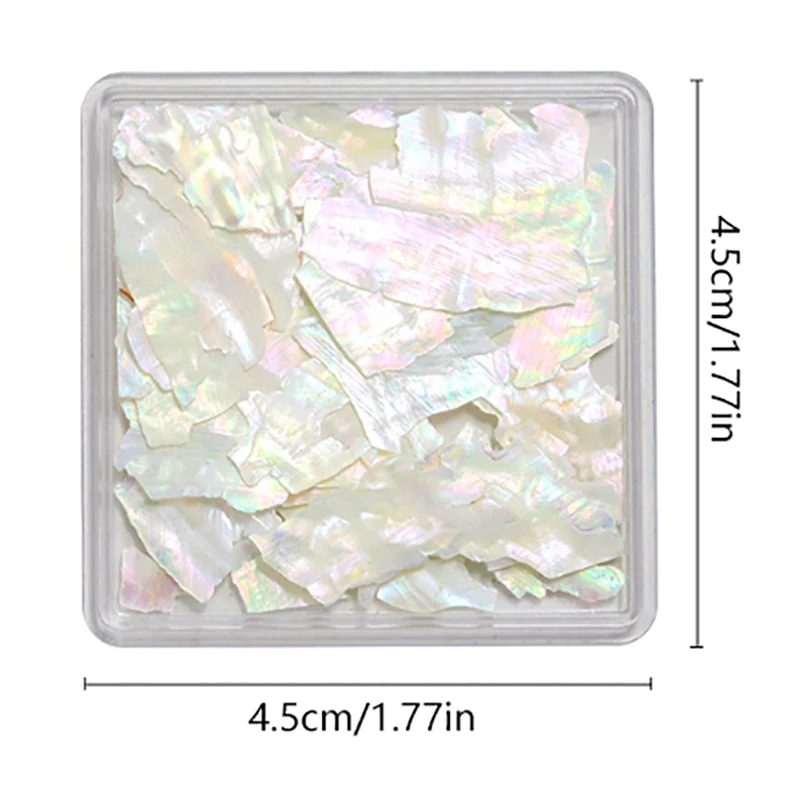 2024 1 Doos Aurora Shell Flakes Abalone Nagels Charmes Dunne Natuurlijke Onregelmatige Slice Shell Steen Pailletten Manicure Kunstdecoratie