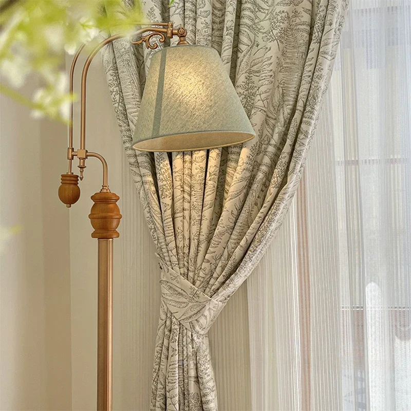 Swinging Matcha Green Modern Simple American Style Countryside Two-sided Chenille Jacquard High-grade Curtain
