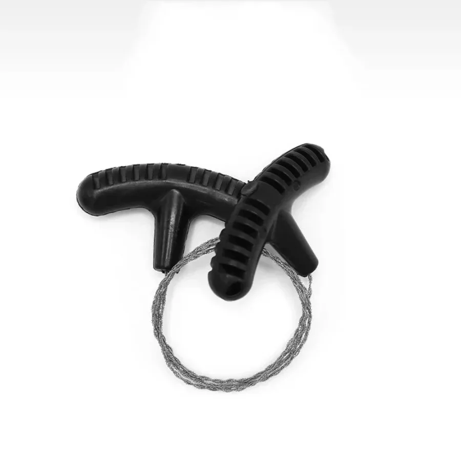 Sierra de alambre portátil de acero inoxidable, herramienta de supervivencia para acampar, para madera y malas hierbas, Mini cadena de corte Manual de bolsillo para senderismo, 1 ud.