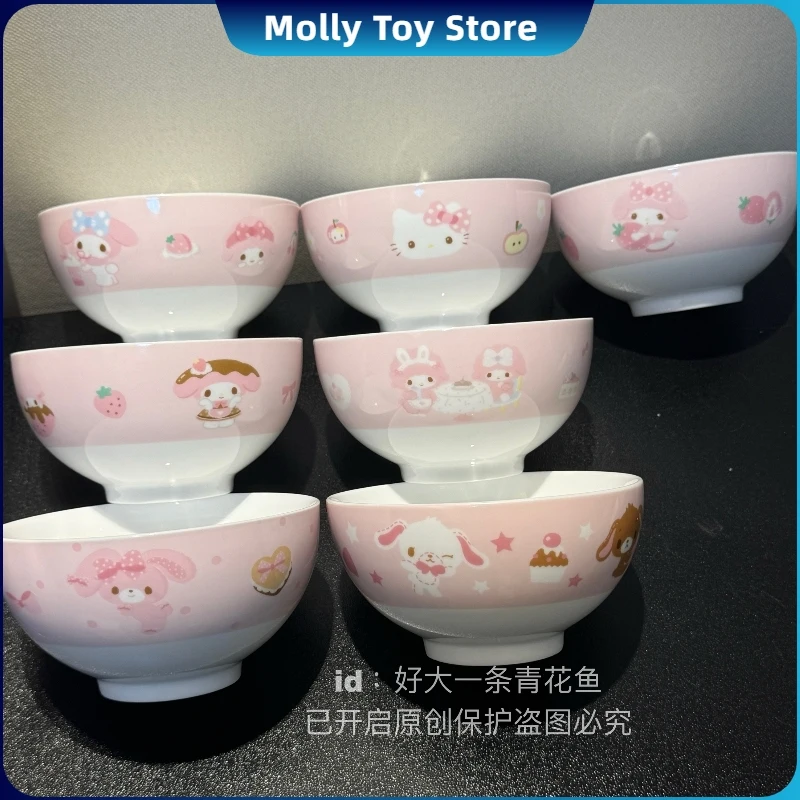 

Kawaii Sugarbunnies My Melody Hellokitty Ceramic Ramen Bowl Tableware Salad Bowl Rice Bowl Large Capacity Household Soup Bowl