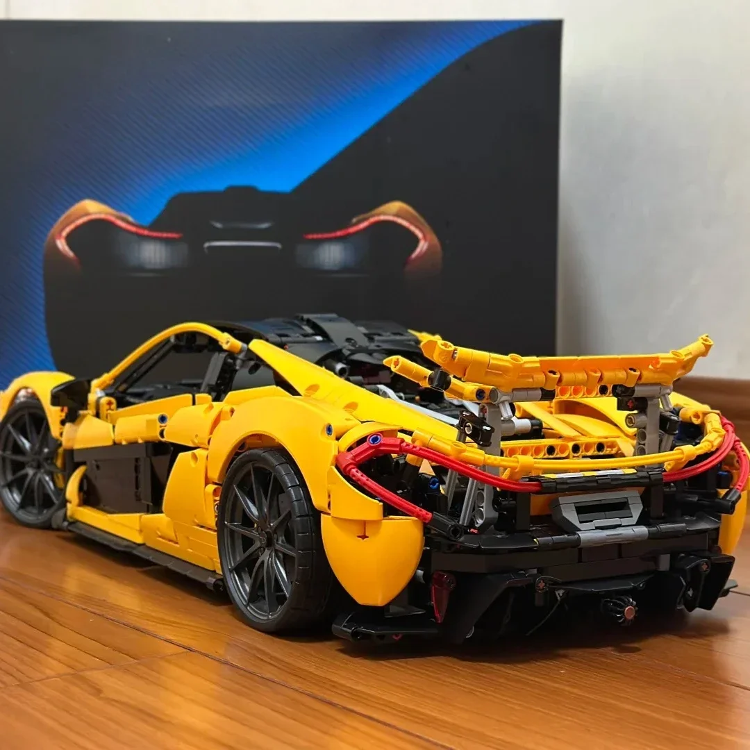 اللبنات التقنية الجديدة P1 سوبر سباق السيارات 1:8 الجمعية مجموعة الطوب نموذج للبالغين سيارات رياضية لعب للأولاد الهدايا 3893 قطعة