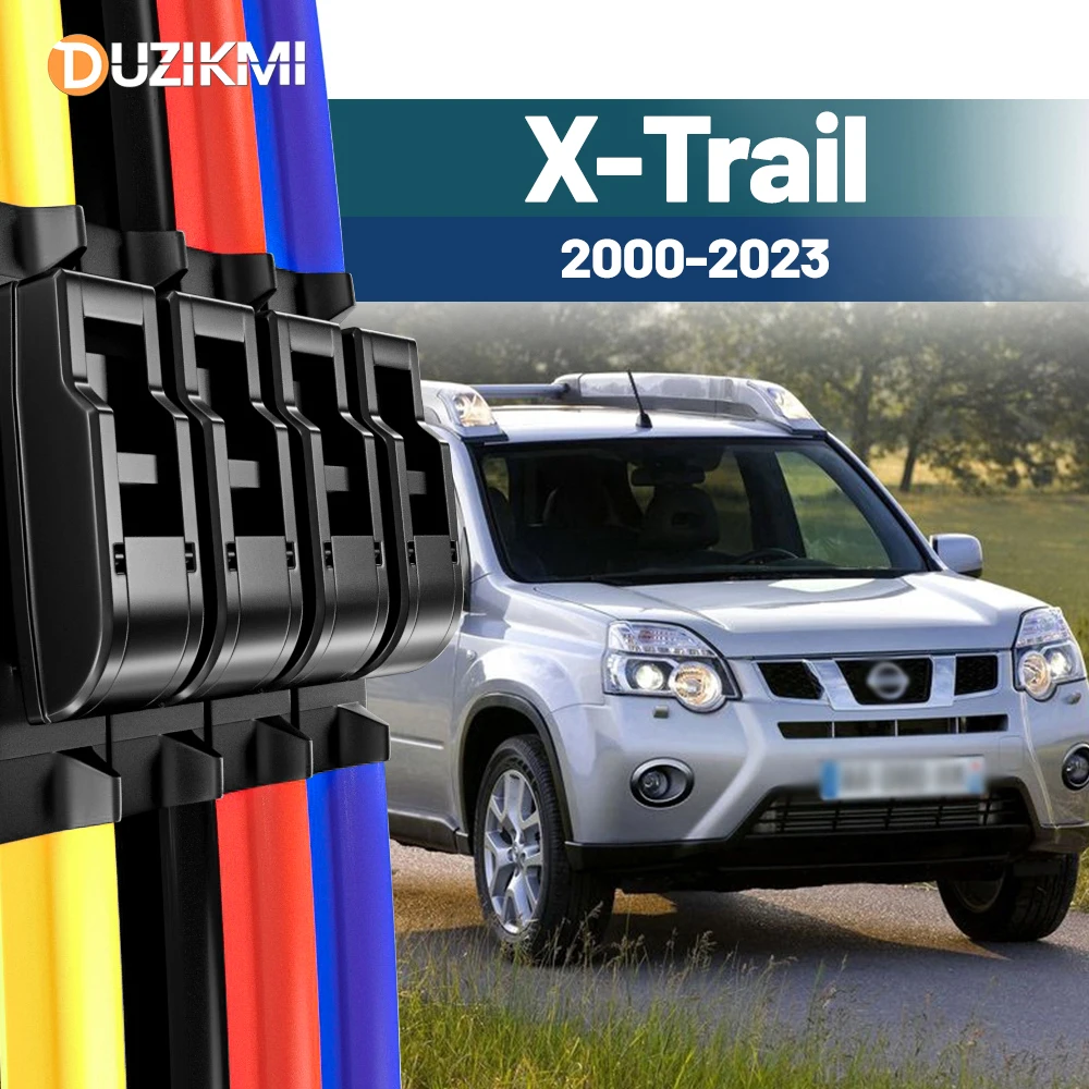 Für Nissan X-Trail XTrail X Trail T30 T31 T32 T33 2000-2023 2019 2020 2 stücke Frontscheibe Scheibenwischerblätter Rot Blau
