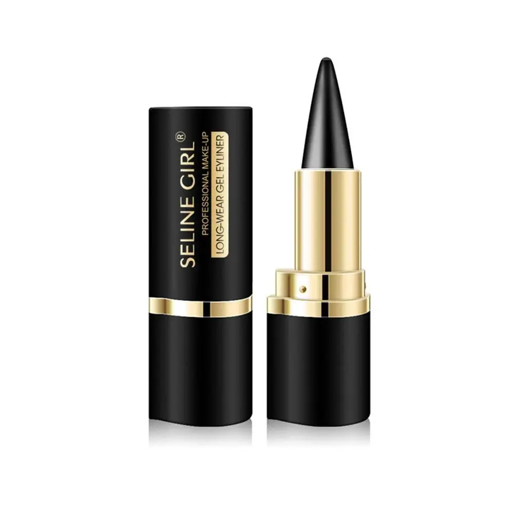 Creme Delineador preto portátil, Eye Liner Pen, delineador natural duradouro, impermeável, tatuagem olhos, maquiagem profissional, Y4G6, 1pc