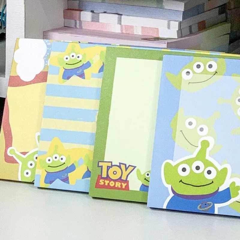 50Pcs Cute Toy Story Alien No Adhesive Memo Pad Cartoon Thicken Tearable Memo Sticky Note Office Accessories Kawaii Stationery