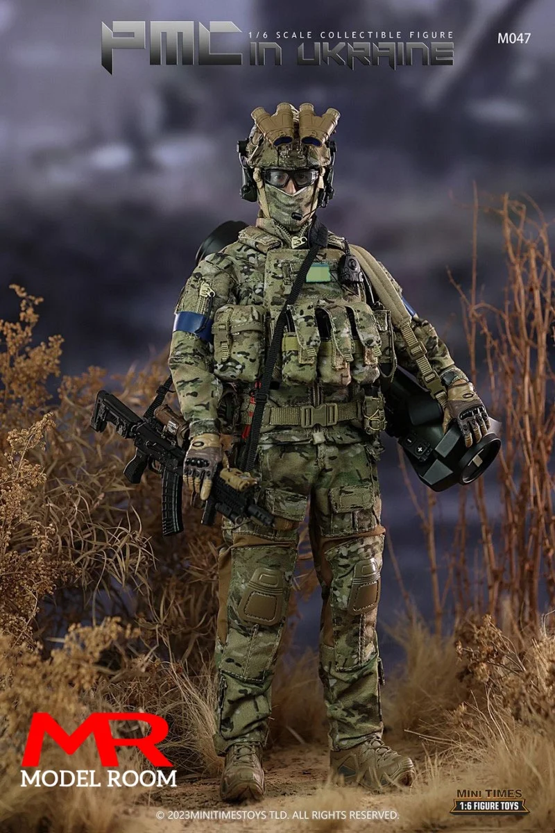 mini times toys M047 1/6 PMC in Ukraine Soldier Action Figure 12'' Modern Military Mercenaries Male Figurine Full Set Toy Model