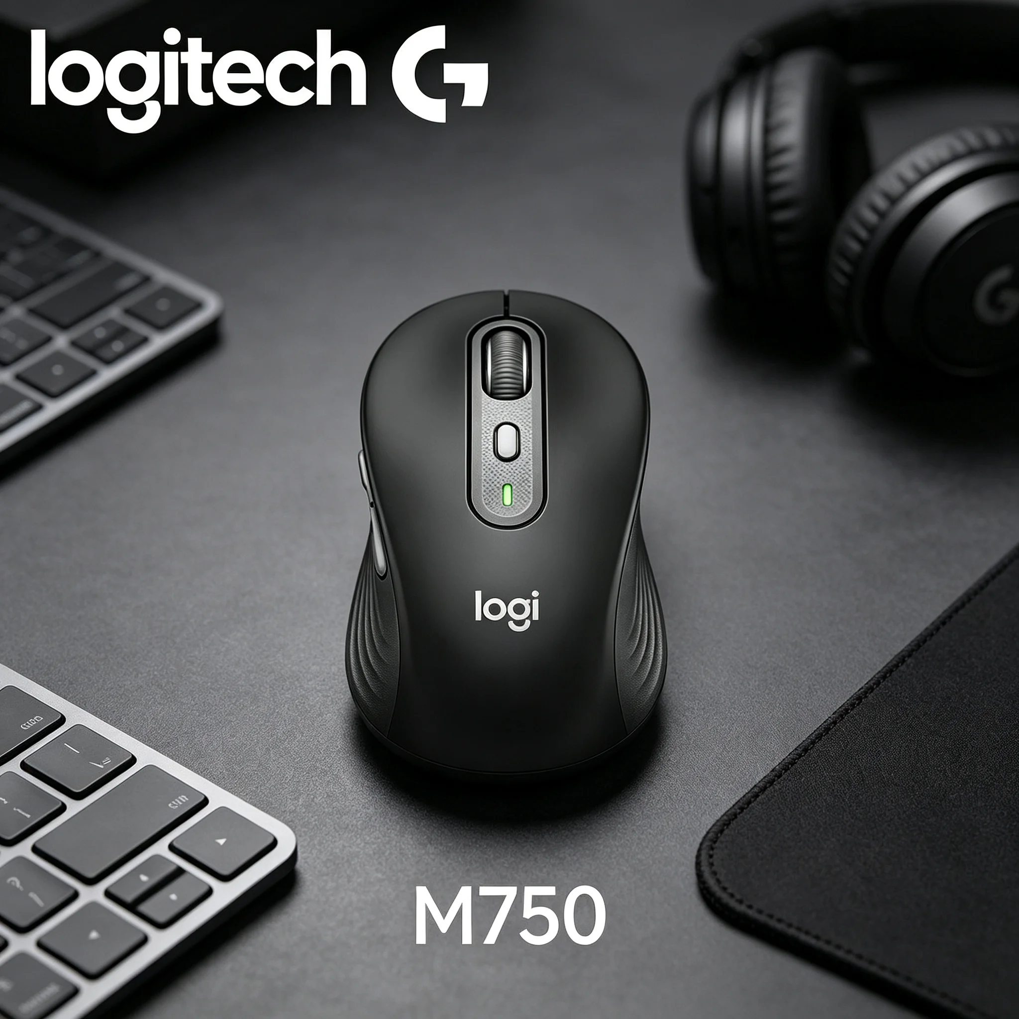 Logitech M750 Fashion Business‑Style Silent Wireless Mouse Professional Look For Corporate Office Meeting Desktop Setup
