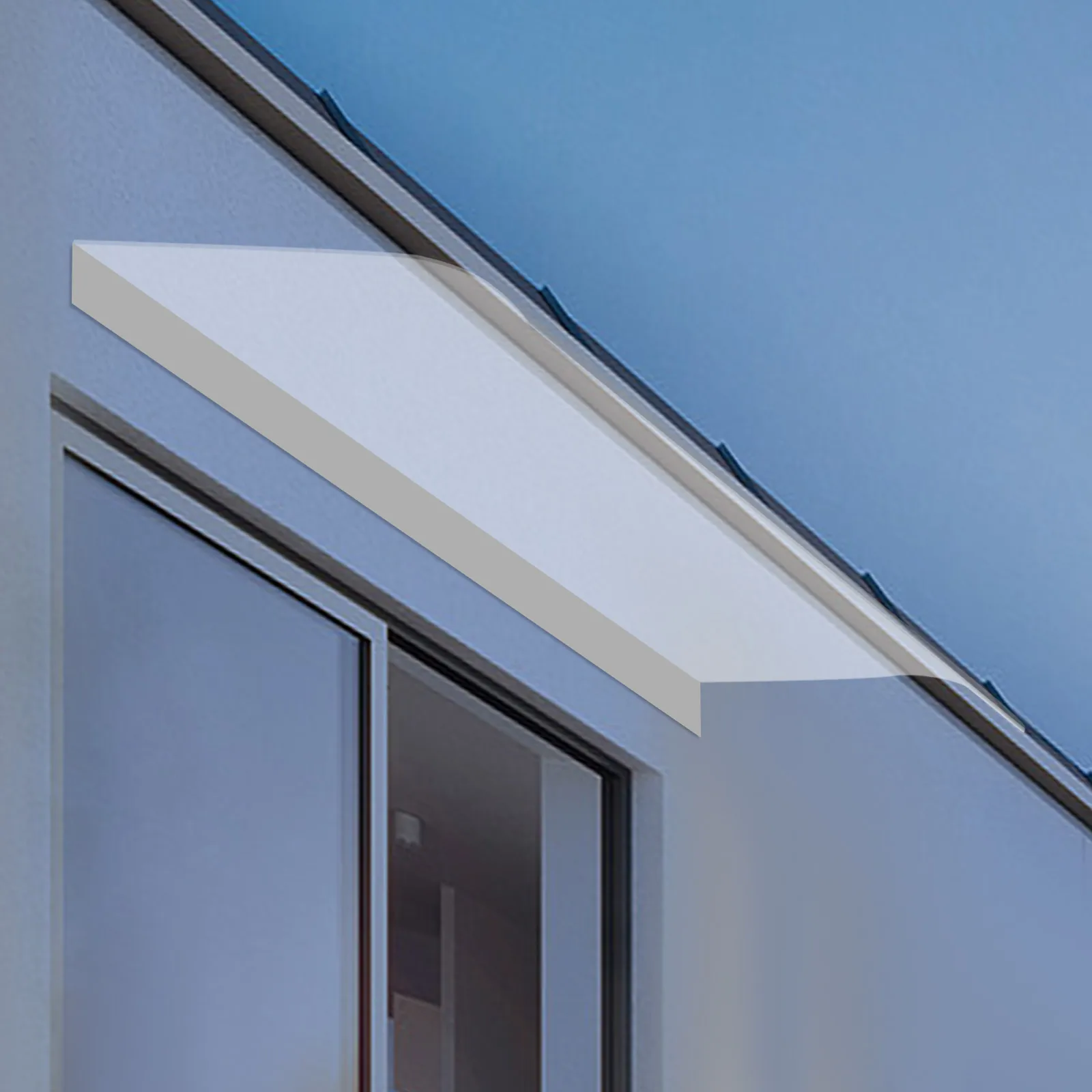 

Modern Wall Mounted Clear Awning Canopy, Clear Rain Shelter, Window Awning Door Canopy Awning