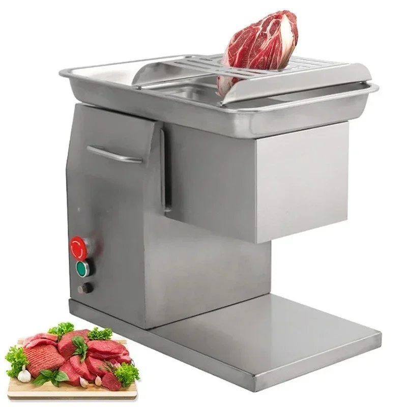 

Heavy Commercial Meat Slicer Machine Stainless Steel Electric Automatic Machine for Restaurant Deli Beef Pork Vegetable Cutting