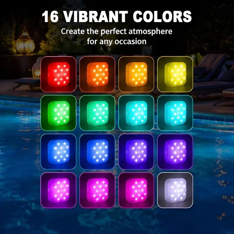 4Pcs Bright LED Swimming Pool Lights Color Changing Led Floating Lights Swimming Pool Decorative Lighting Enduring