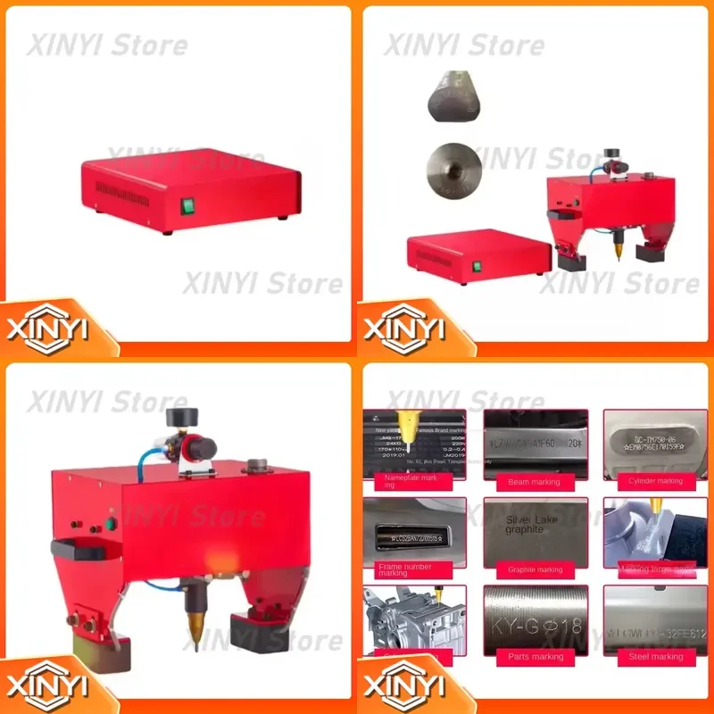 Portable Metal Pneumatic Dot Peen Marking Machine for VIN Code 170x110mm Frame Chassis Number Engraving Tool