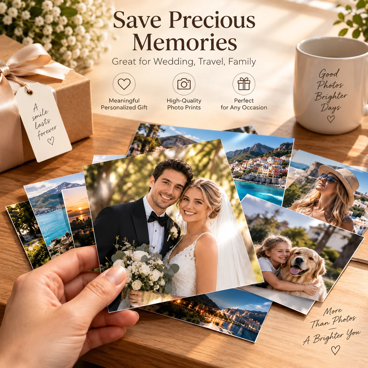 3/6pcs Custom Photo Printing, HD Mobile Photo Prints, 5/6/7 Inch Fuji-Grade Photo Paper for Couples Pets Travel Gifts