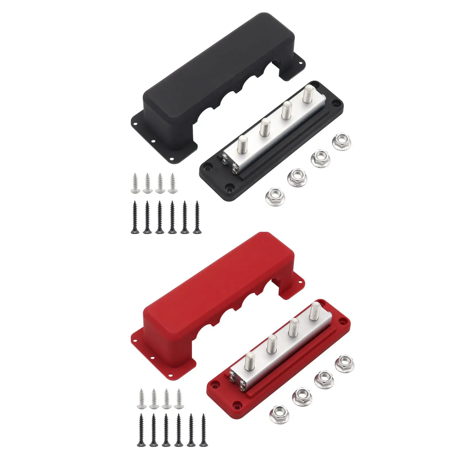 Power Distribution Block Bus Bar Easy to Connector Busbar with Cover 3/8