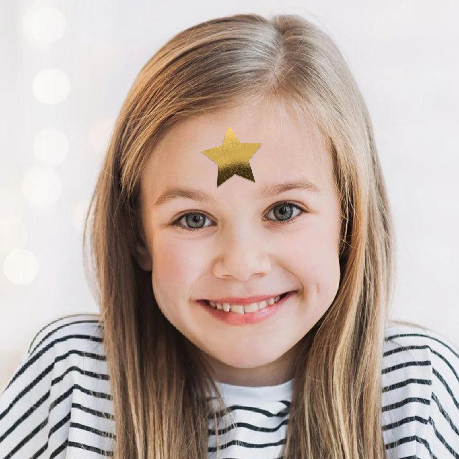 

500 Pieces Stickers Reward Stickers Golden Paper Classroom Decorations Reward Kids Removable Pentagram Folder Labels