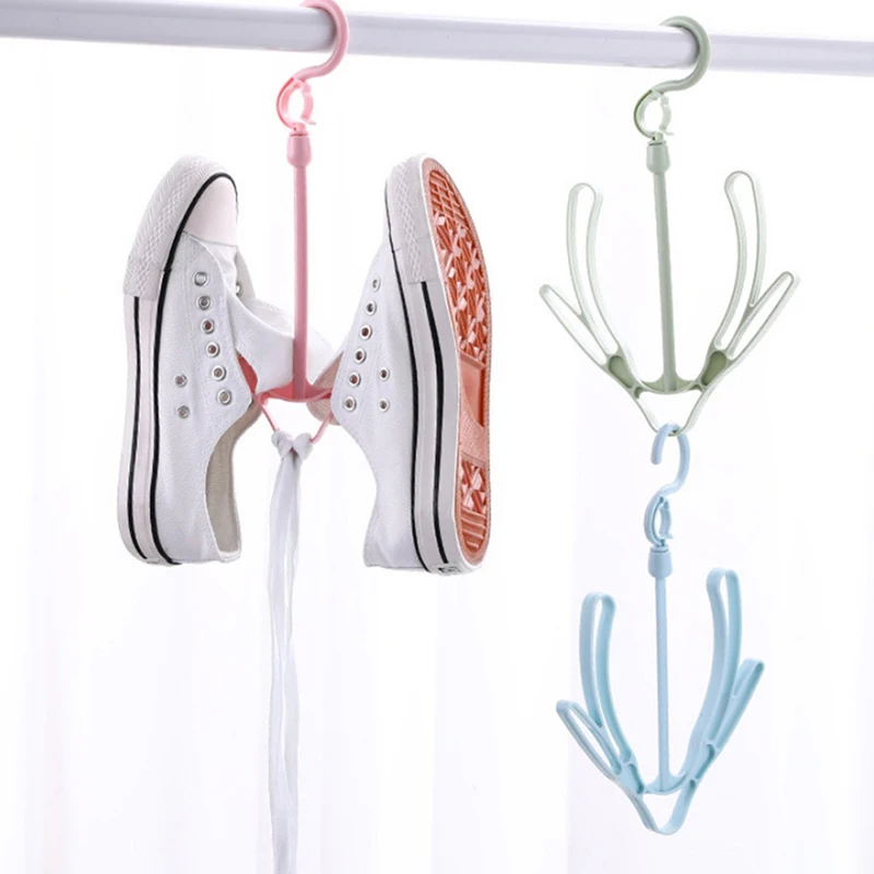 Multifunctional Shoe Rack for Drying Hanger Home Shoe Shelf Stand Creative Shoe Storage Organizer Hook Windproof Drying Hanger