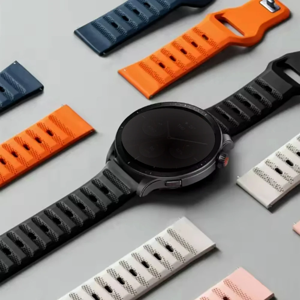 20/22mm Silicone Sports Band For Garmin Forerunner 165 265 570 255 Venu SQ 3 2 Vivoactive 4 5 6 Soft Bracelet For AMAZFIT BIP6 5 view 4
